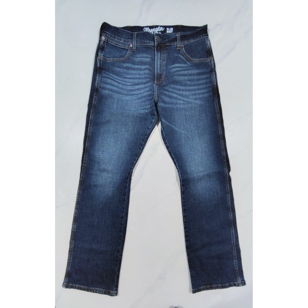 Wrangler Retro Slim Boot Jeans Denim Men's 32x32 Blue Medium Wash